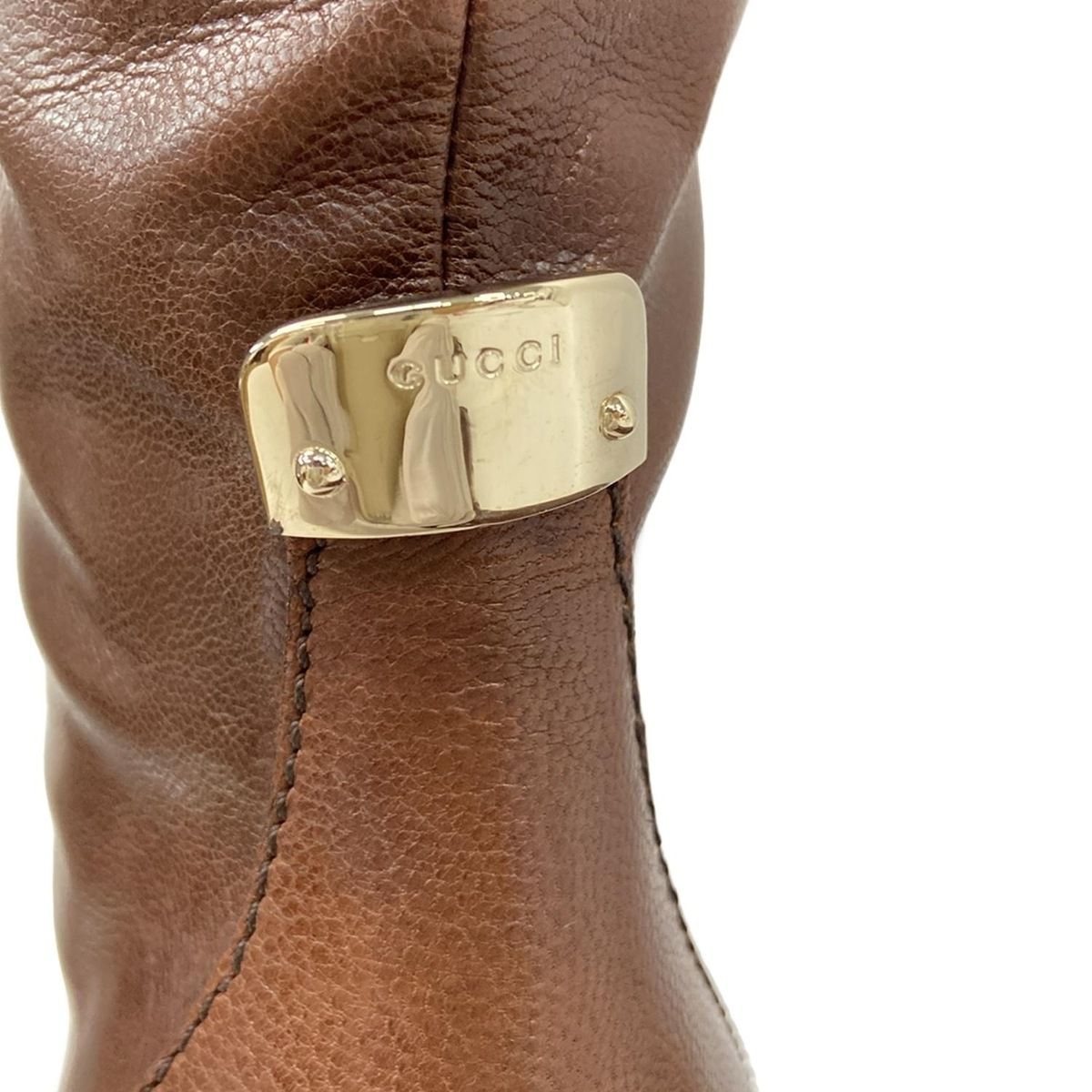 GUCCI(グッチ) ロングブーツ 37 1/2 レディース - 163308 ブラウン