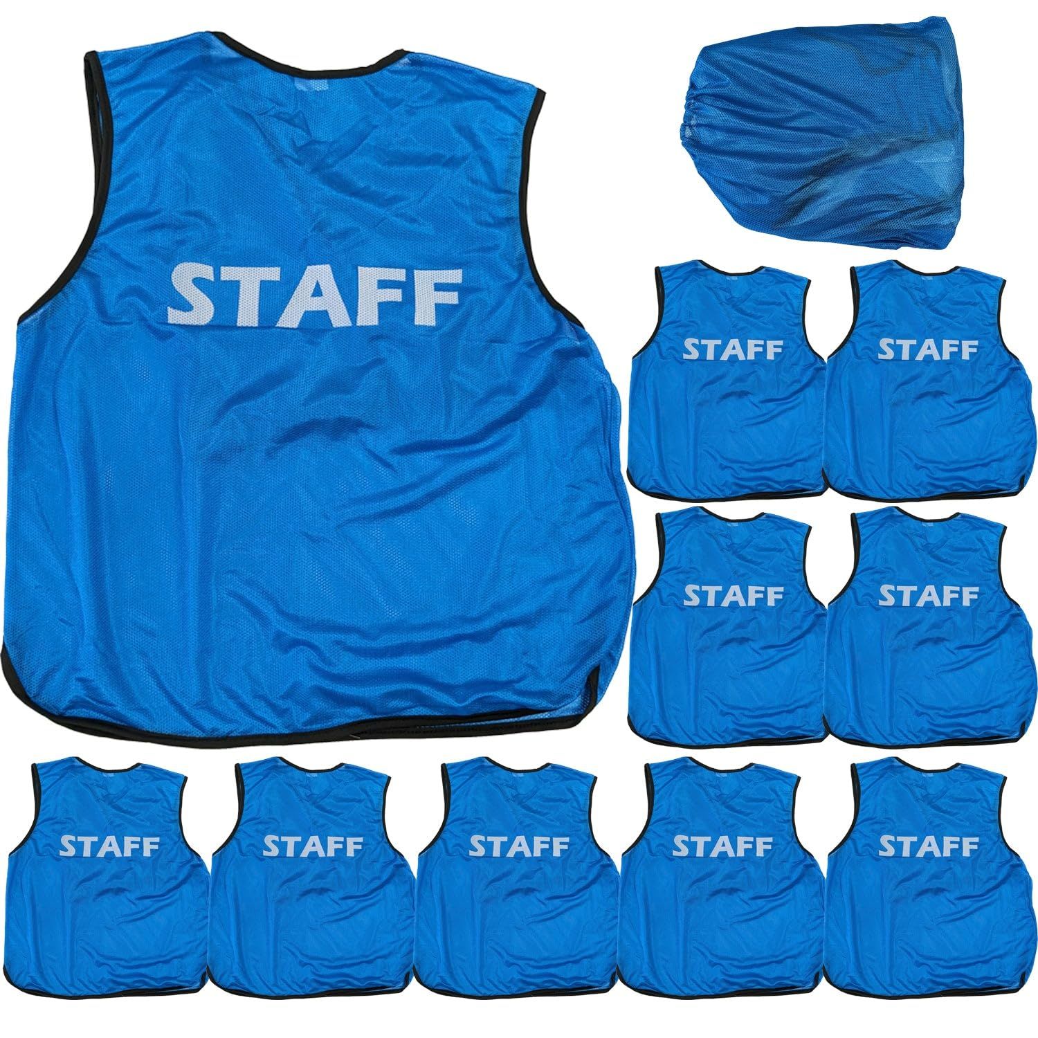 Fungoal ビブス STAFF 前後プリント付き 大会運営 イベントのスタッフ用 セット 全