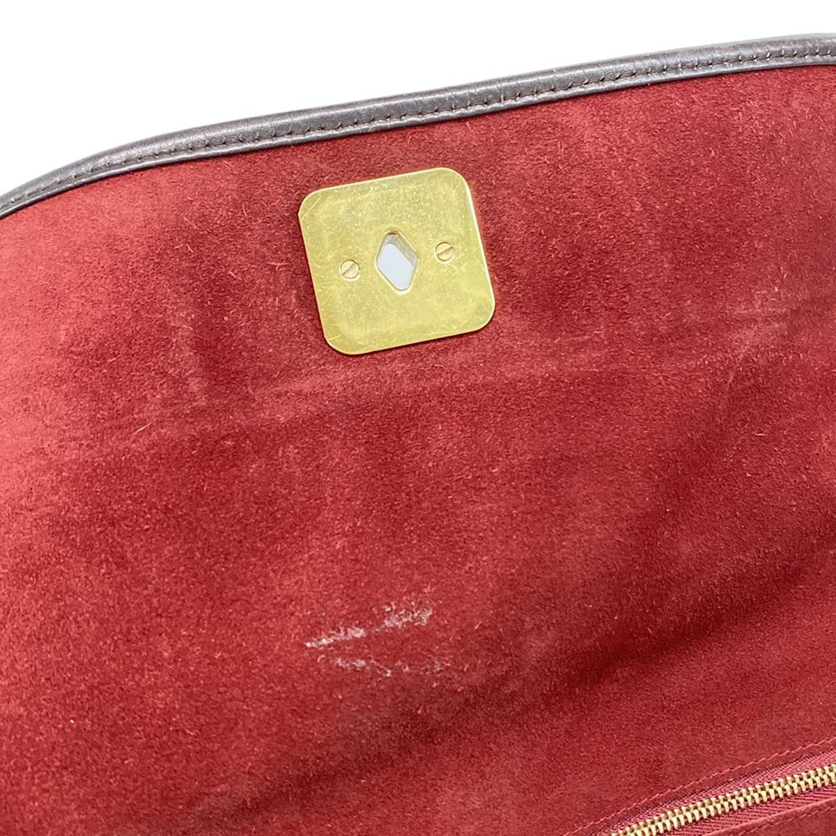 LOEWE(ロエベ) ハンドバッグ アラモ36 ベージュ×ダークブラウン×ピンク  