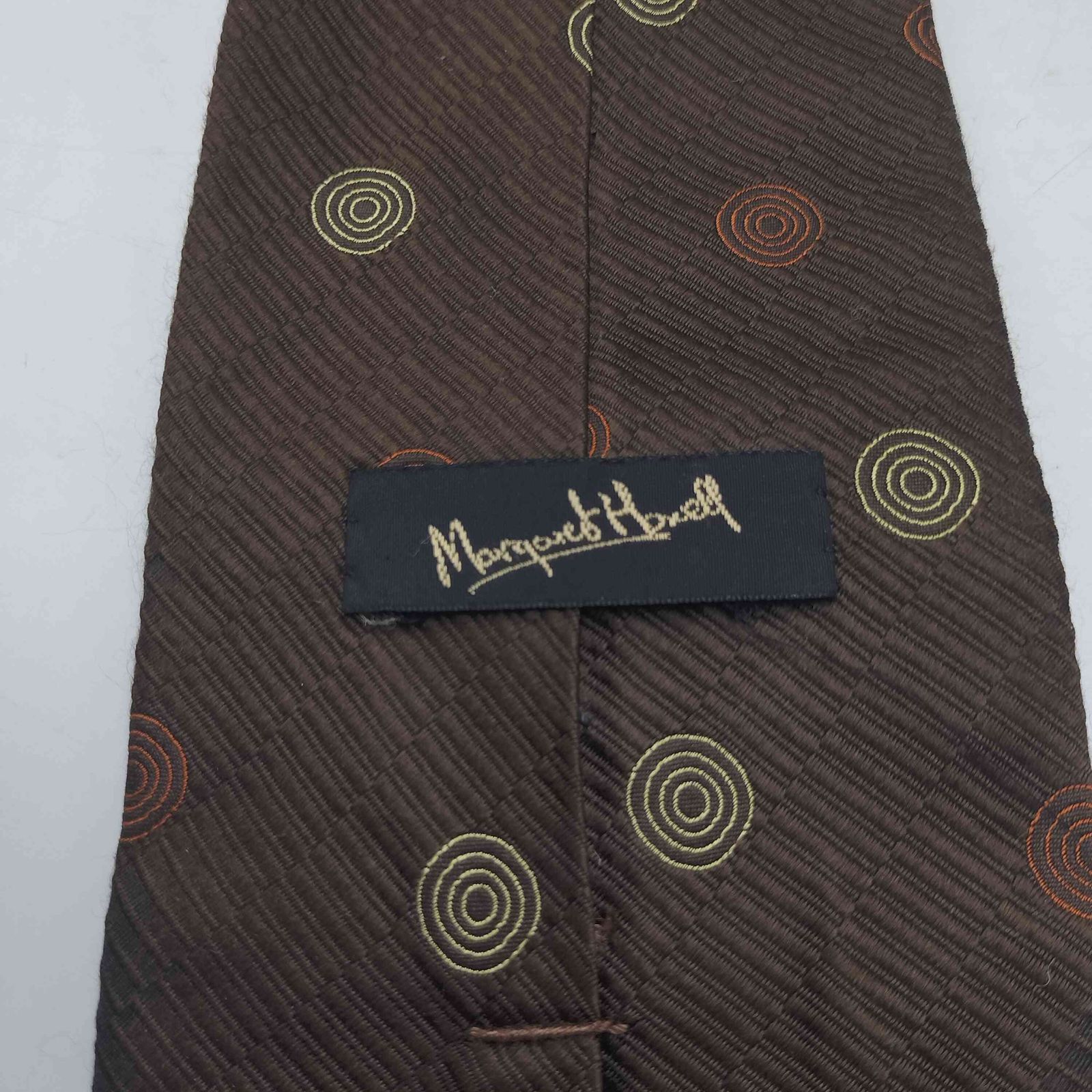 マーガレットハウエル　MARGARET HOWELL ネクタイ　ブラウン　水玉 マーガレットハウエル MARGARET HOWELL ドット柄シルクネクタイ メンズ