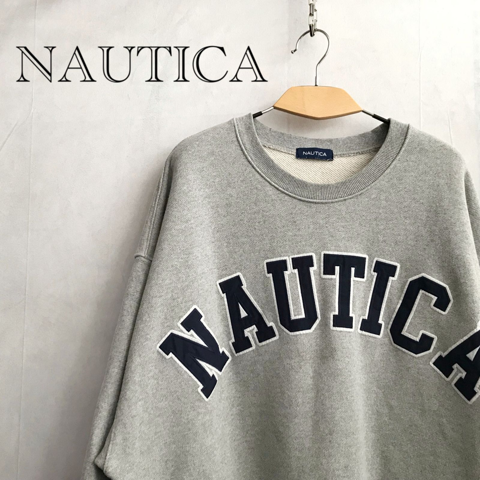 NAUTICA ロゴトレーナー スウェット 213-1249 XXL グレー メンズ 