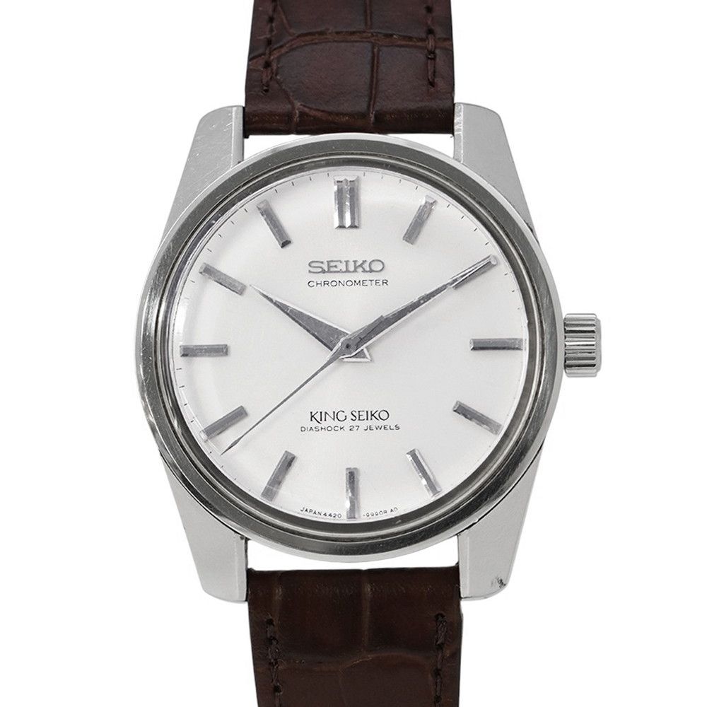 セイコー キングセイコー クロノメーター 後期型 ライオンメダリオン 4420-9990 SEIKO 腕時計 シルバー文字盤
