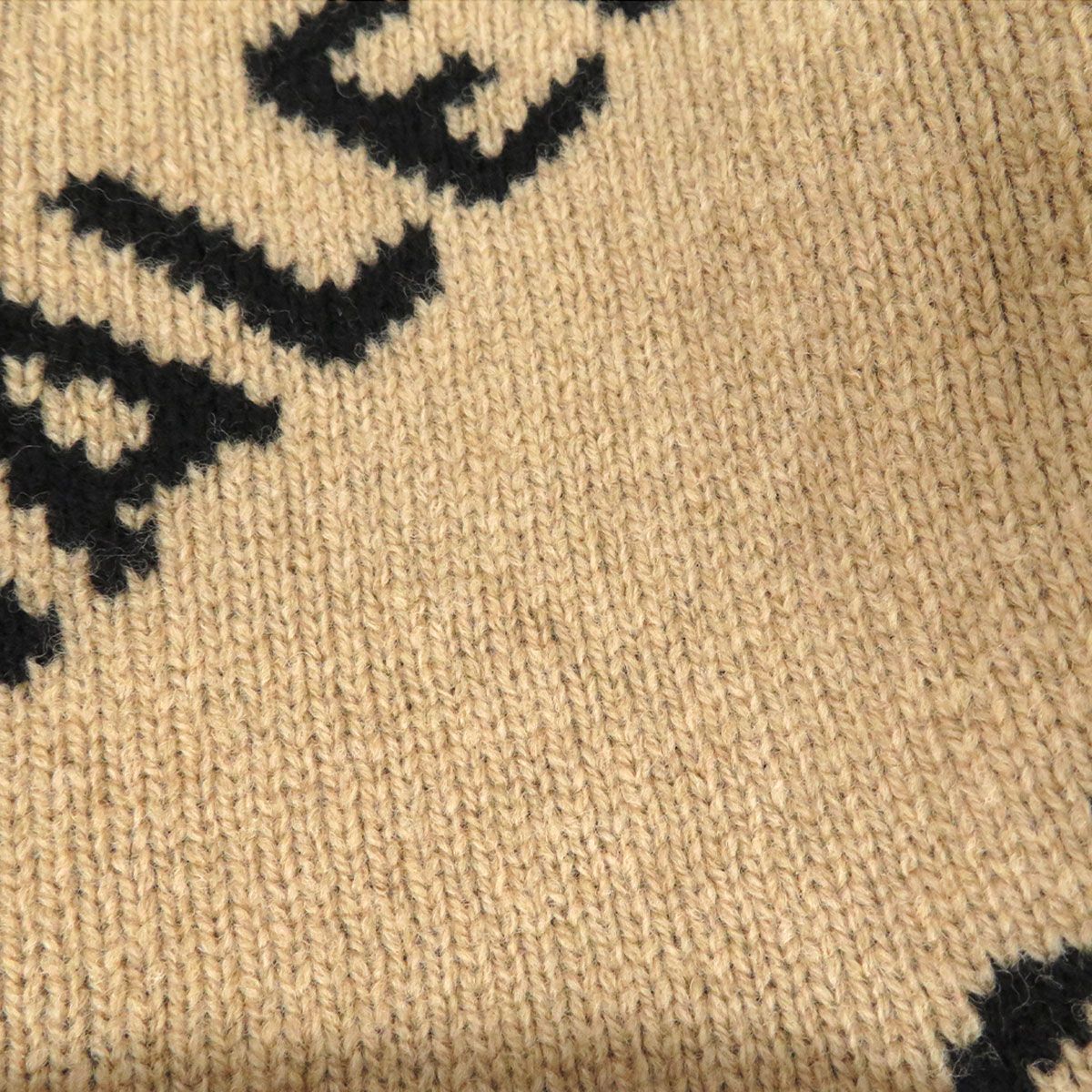 バレンシアガ オールオーバー ロゴ ニット 648433 メンズ ベージュ