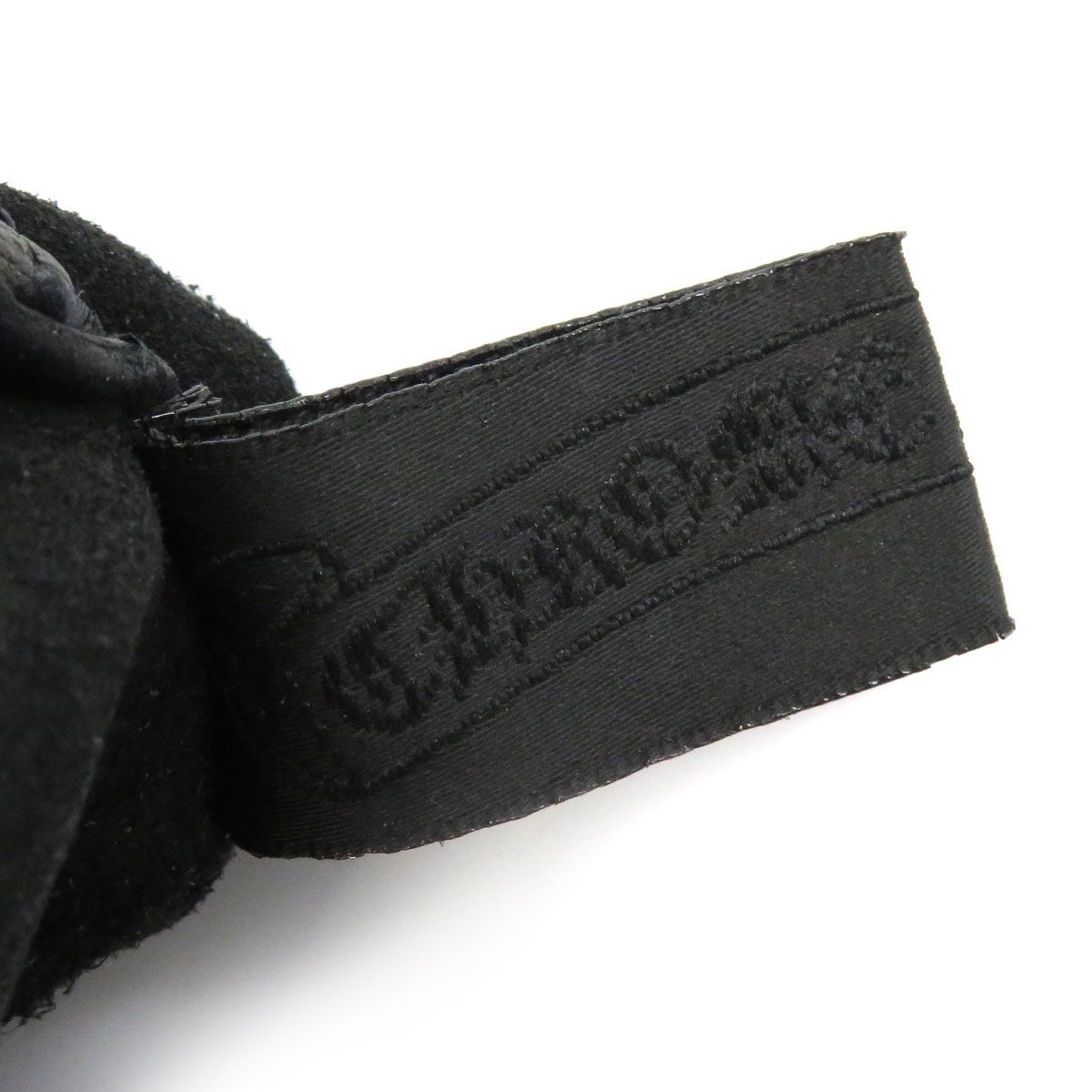 CHROME HEARTS （クロムハーツレザーグローブ ホースシューロゴボタン CHROME HEARTS （クロムハーツレザーグローブ ホースシューロゴボタン