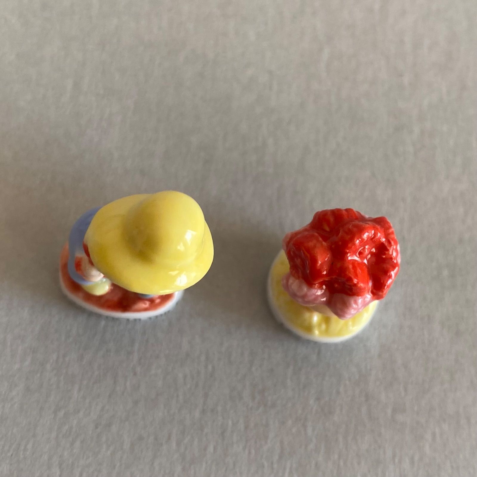 園芸家と花のフェーブ／農村のデュオ／フランス雑貨／陶器ミニチュア