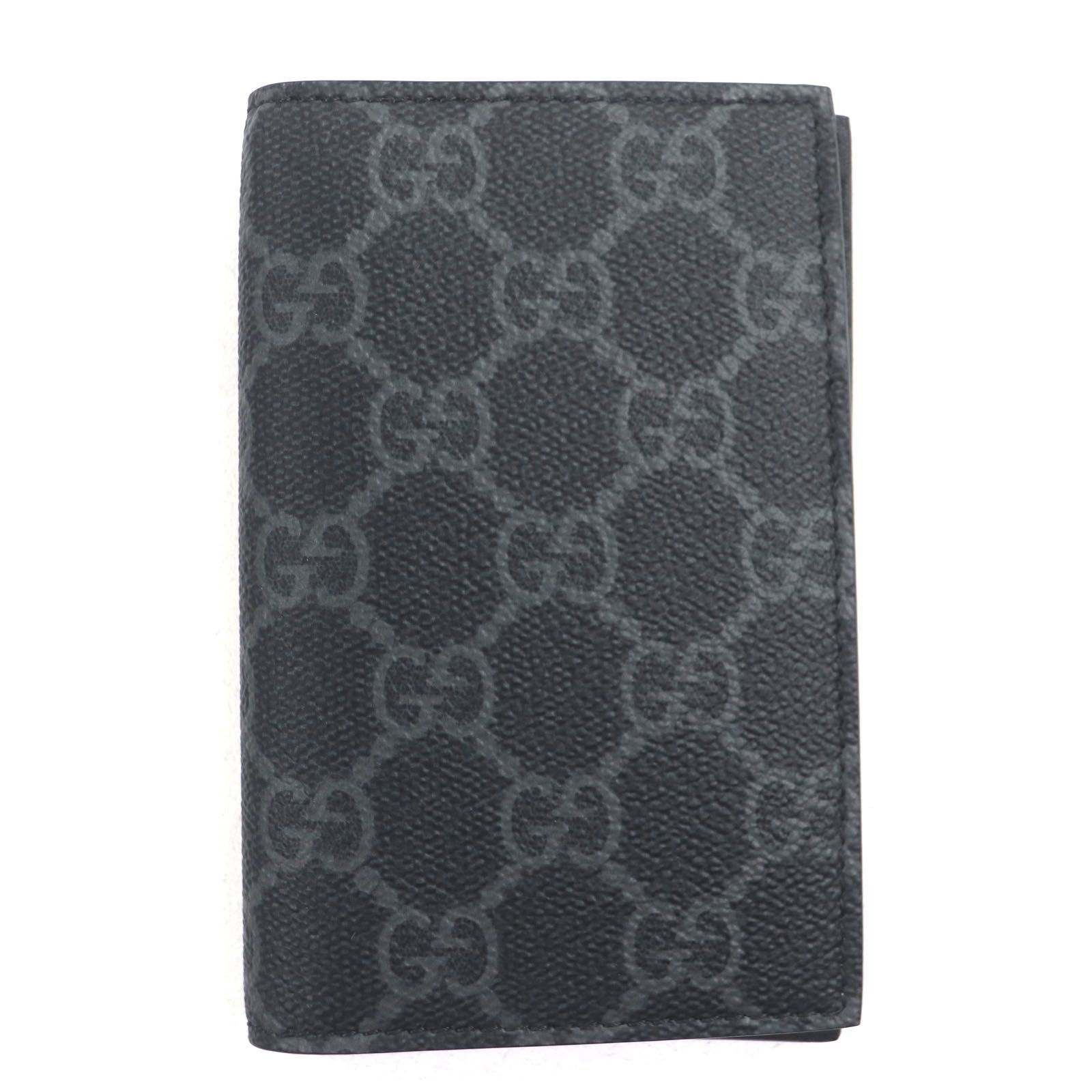 未使用品▼GUCCI グッチ 821209 コーティングファブリック GG エンブレム パスケース 名刺入れ カードケース ブラック イタリア製 メンズ 未使用品▽GUCCI グッチ 821209 コーティングファブリック GG