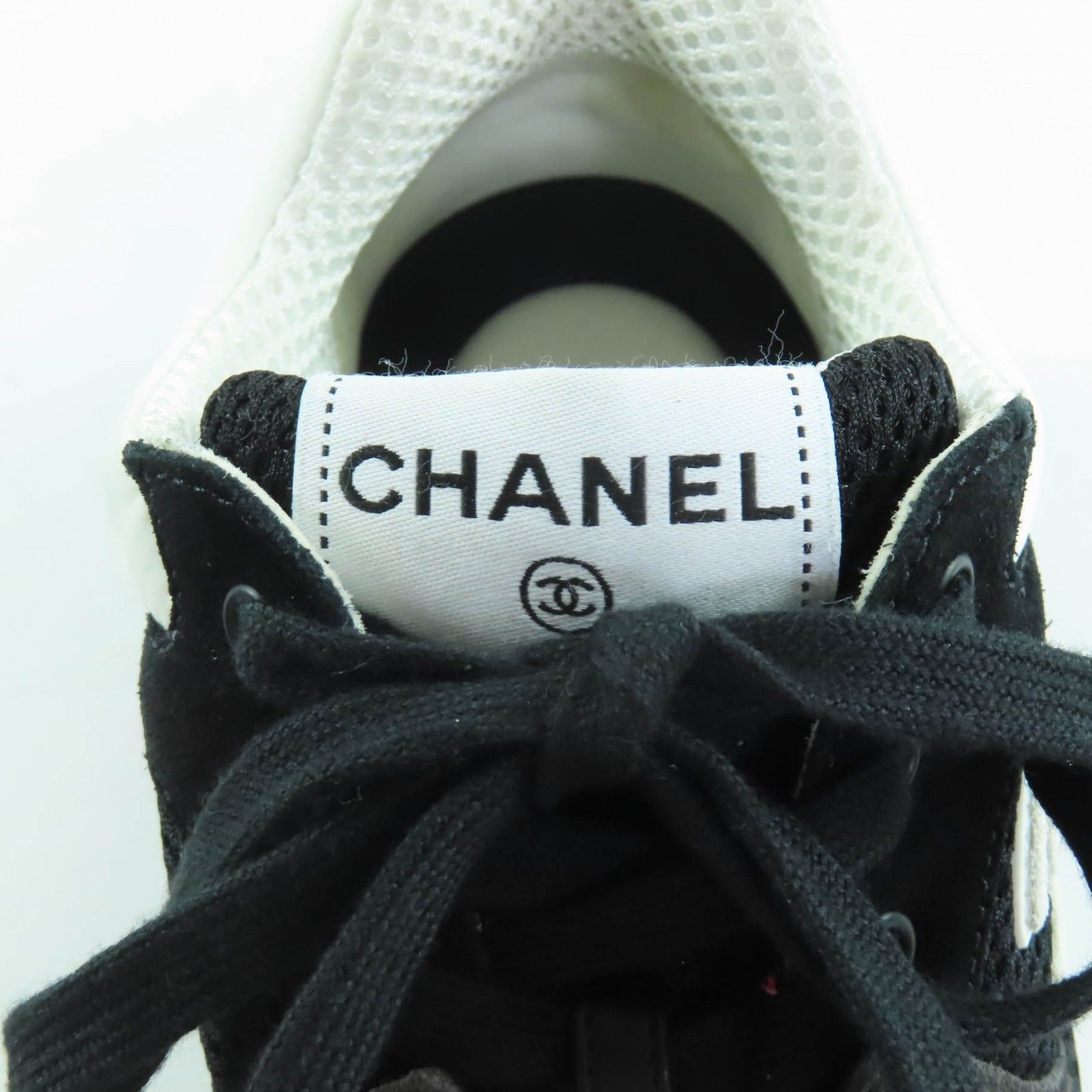 極美品☆CHANEL シャネル G38299 ココマーク レザー使い レースアップ