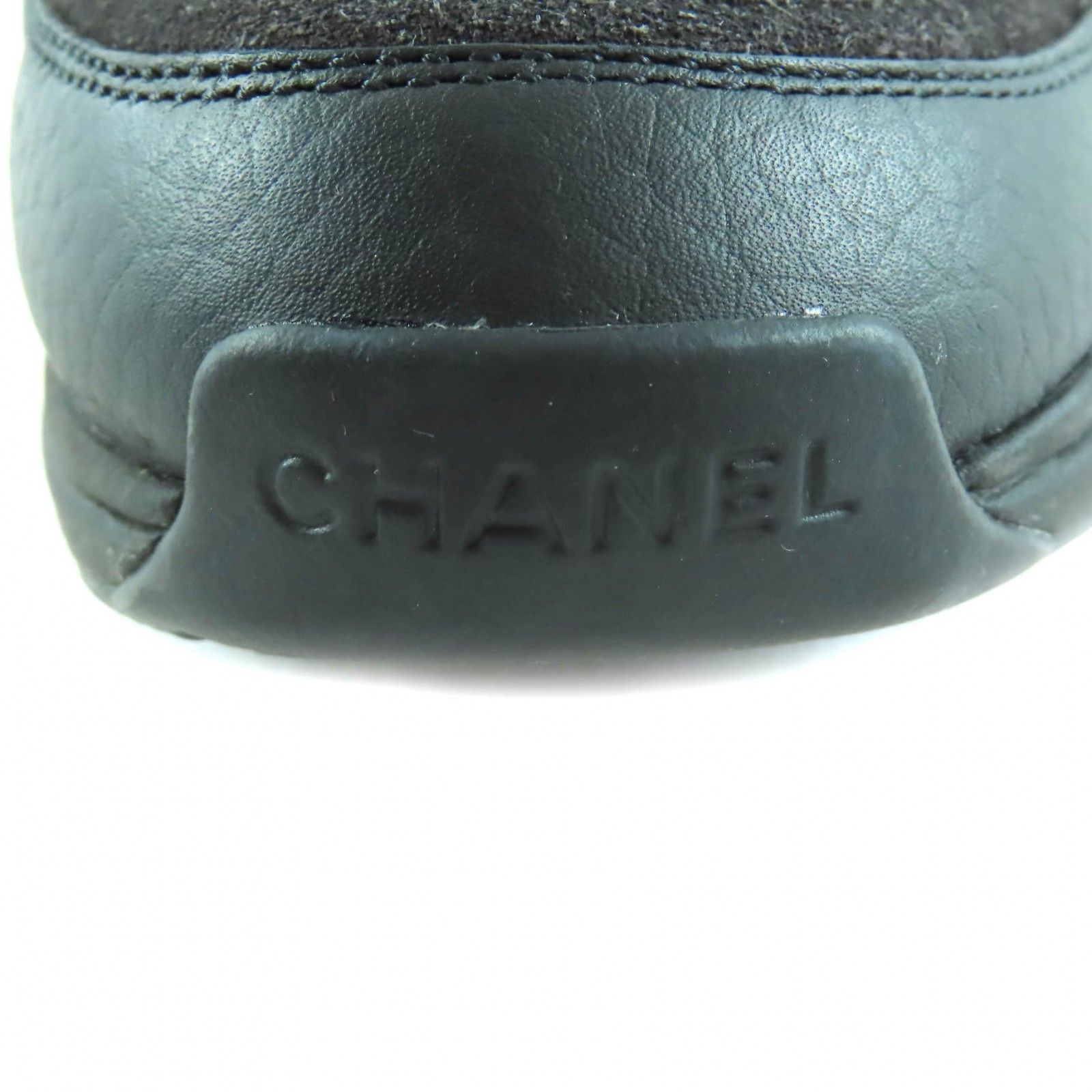極美品☆CHANEL シャネル G38299 ココマーク レザー使い レースアップ