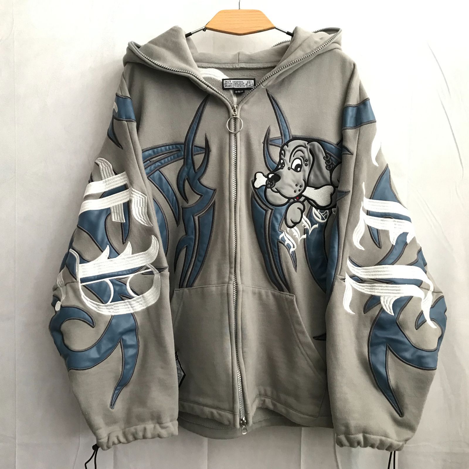 GALFY 部族系ダブダブパーカー 144314 中型犬（L） グレー メンズ