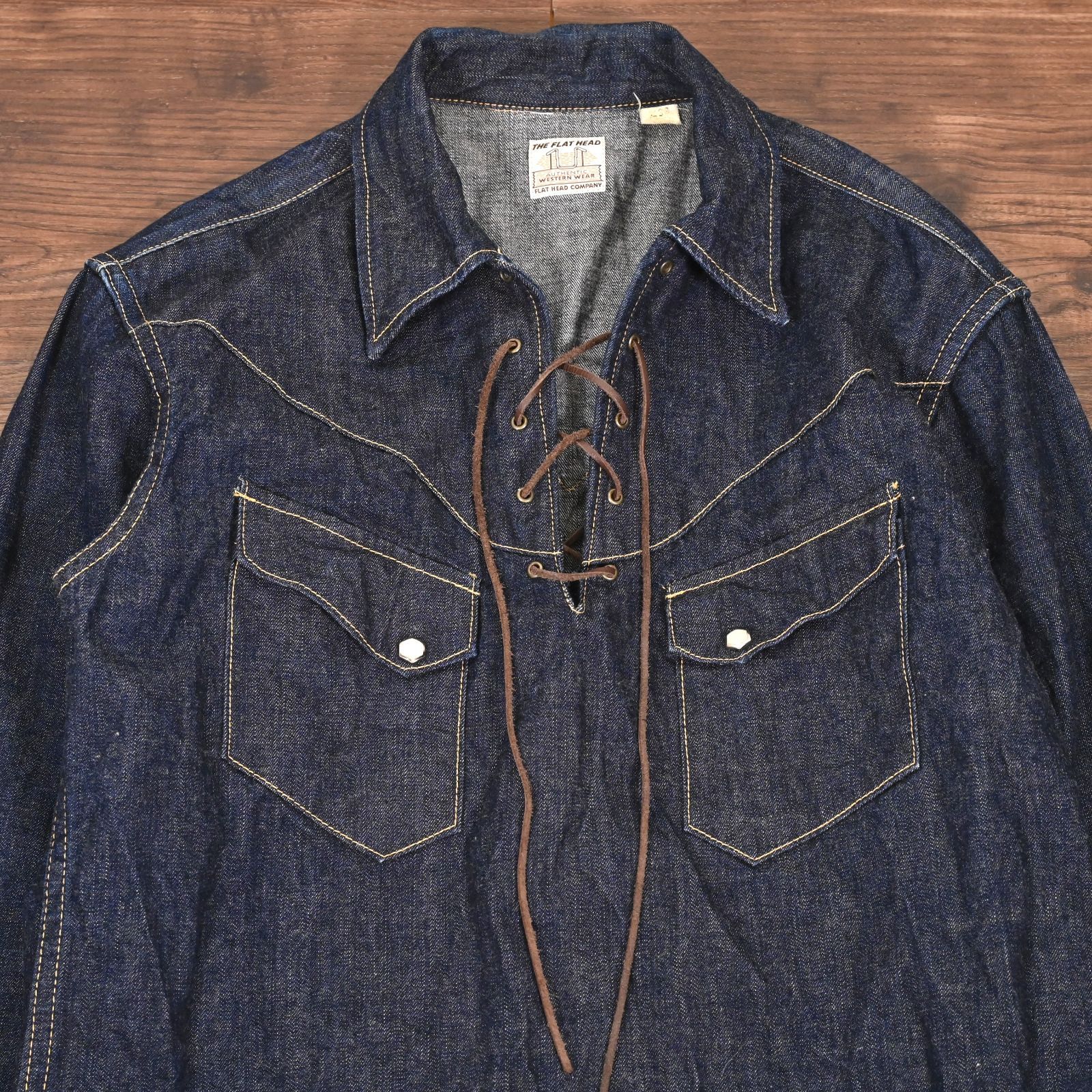 フラットヘッド THE FLAT HEAD デニムシャツ プルオーバー ウエスタン
