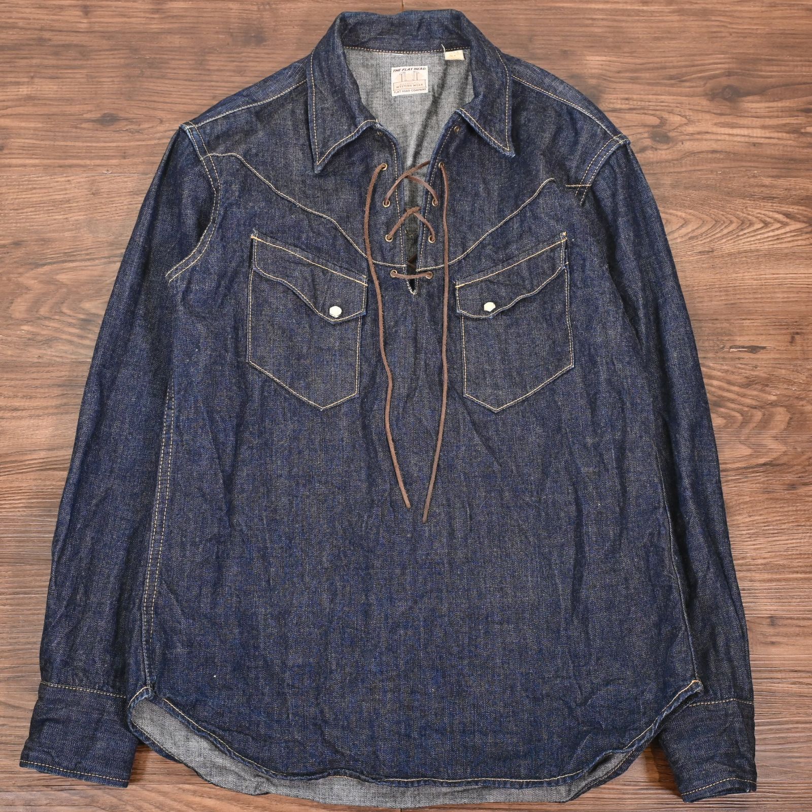 フラットヘッド THE FLAT HEAD デニムシャツ プルオーバー ウエスタン
