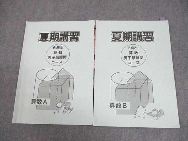 浜学園 小6 算数 男子最難関コース 夏期講習 算数A/B 2024 計2冊