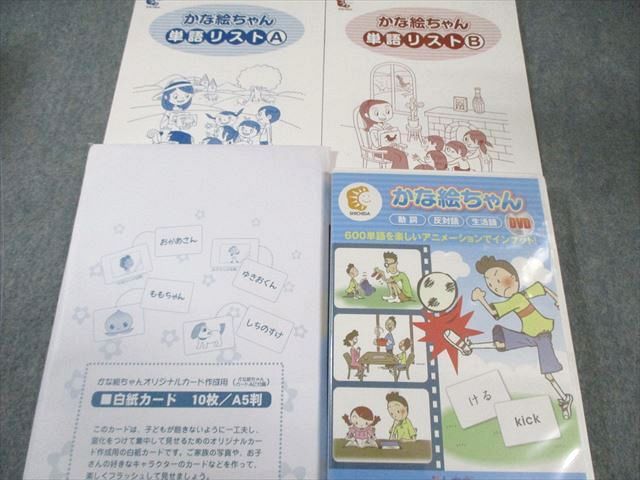 かな絵ちゃん A・Bセット DVD 白紙カード付き　美品 しちだ教育研究所 フラッシュカードライブラリーかな絵ちゃん A/B