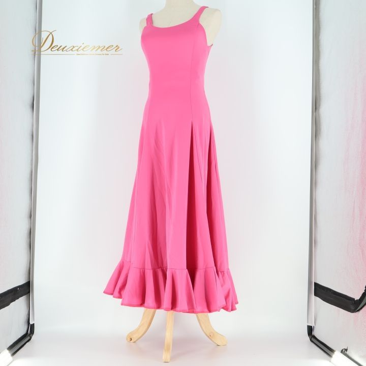 フラメンコ 衣装 ワンピース ドレス 無地 レッスン 練習着 ダンス