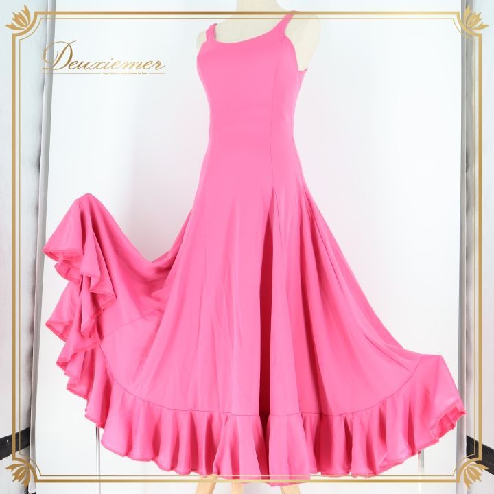 フラメンコ 衣装 ワンピース ドレス 無地 レッスン 練習着 ダンス