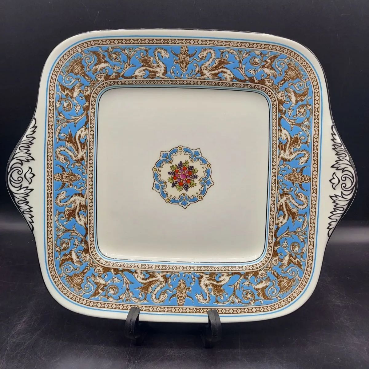 美品 ウェッジウッド Wedgwood フロレンティーンターコイズ スクエア 