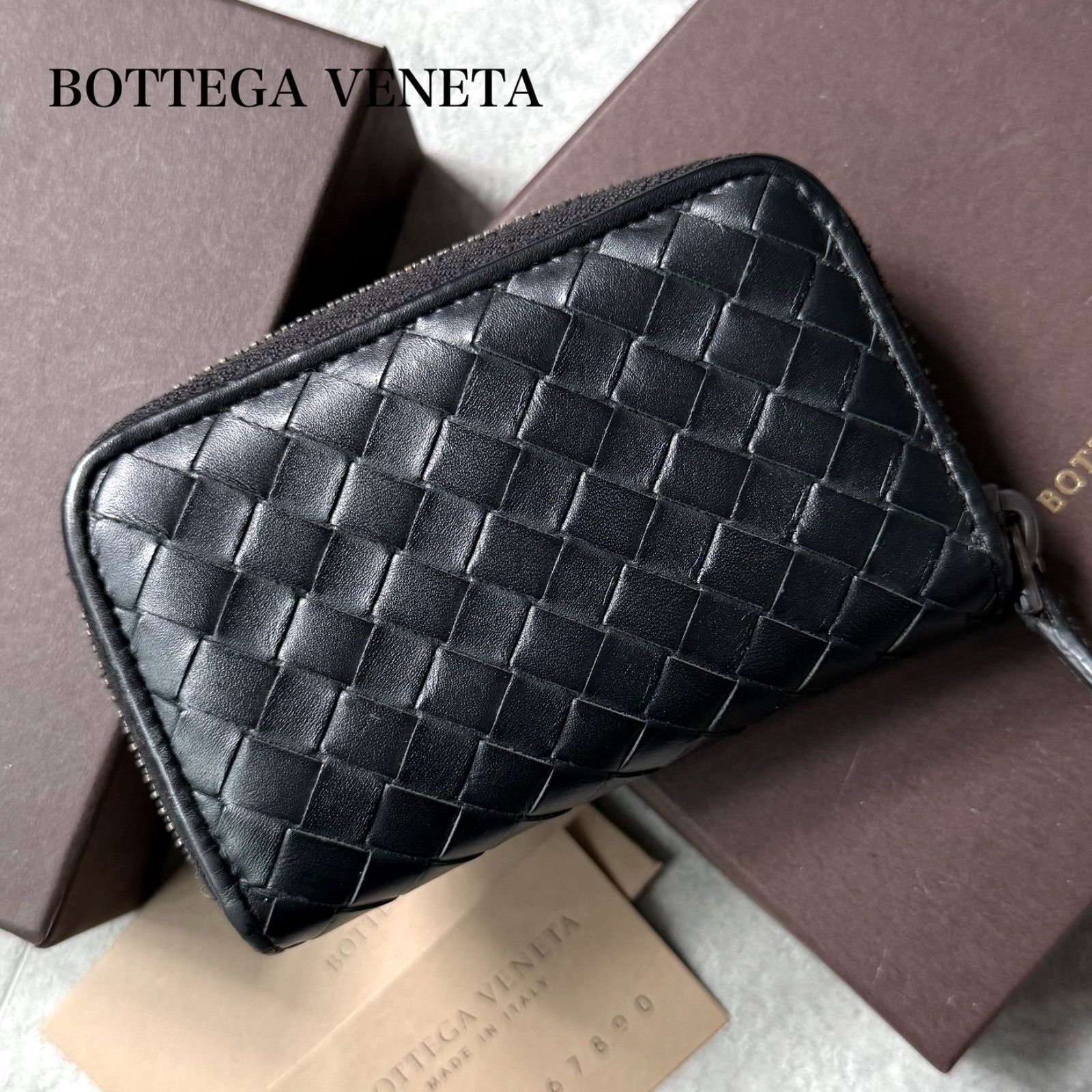 美品 BOTTEGA VENETA ボッテガヴェネタ イントレチャート コインケース 