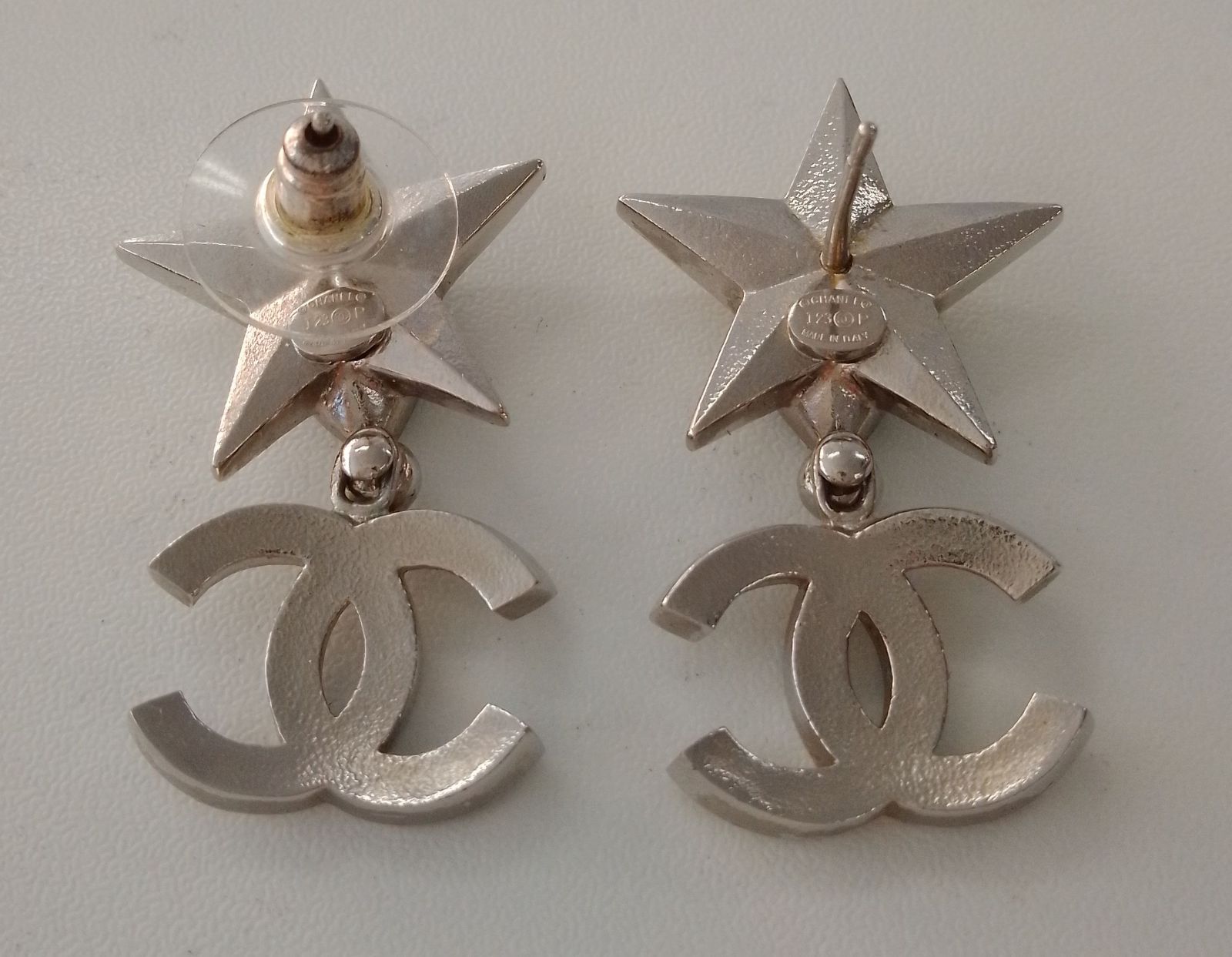 APX04 シャネル 美品 ココマーク スイングピアス ラインストーン付き