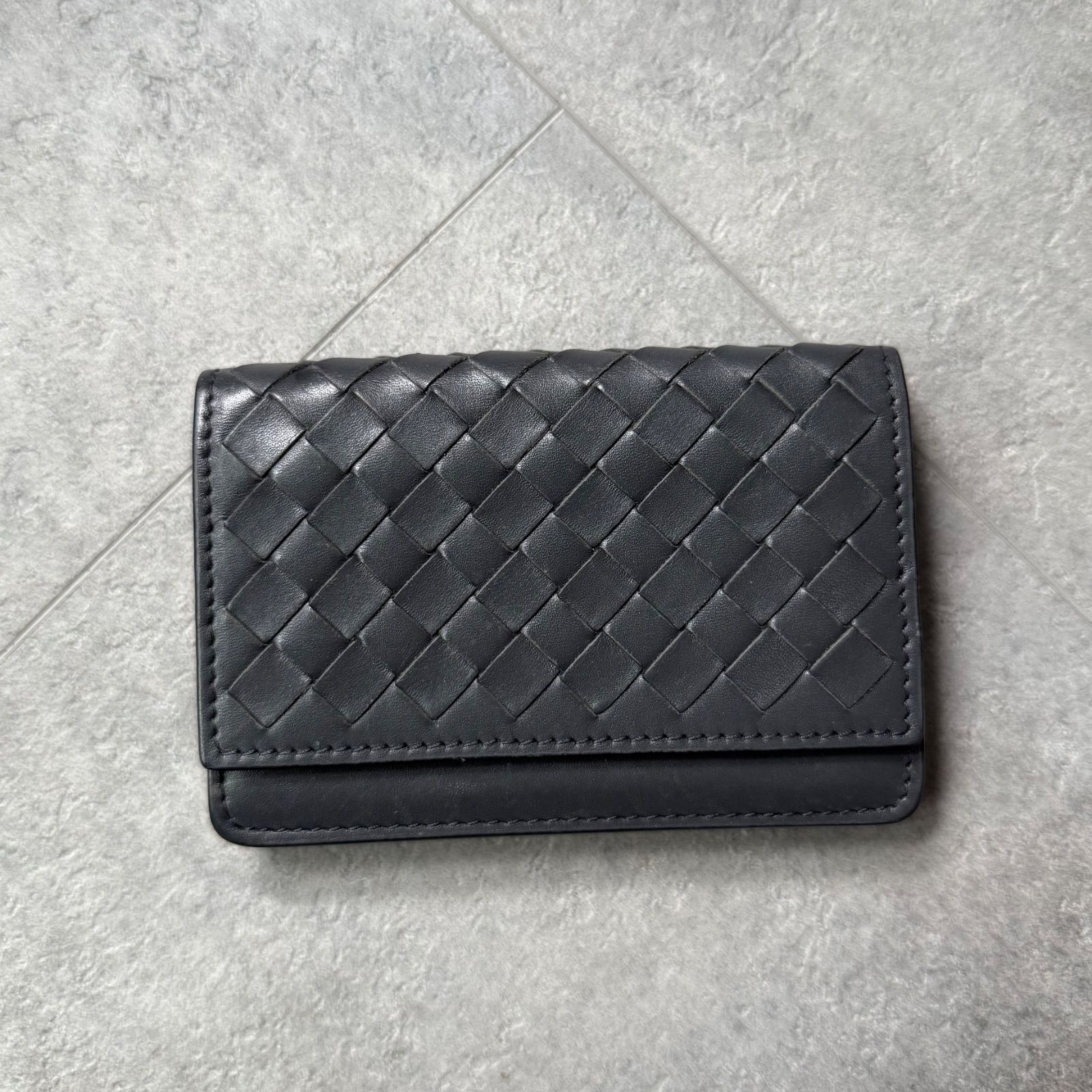 美品 BOTTEGA VENETA ボッテガヴェネタ イントレチャート 名刺入れ