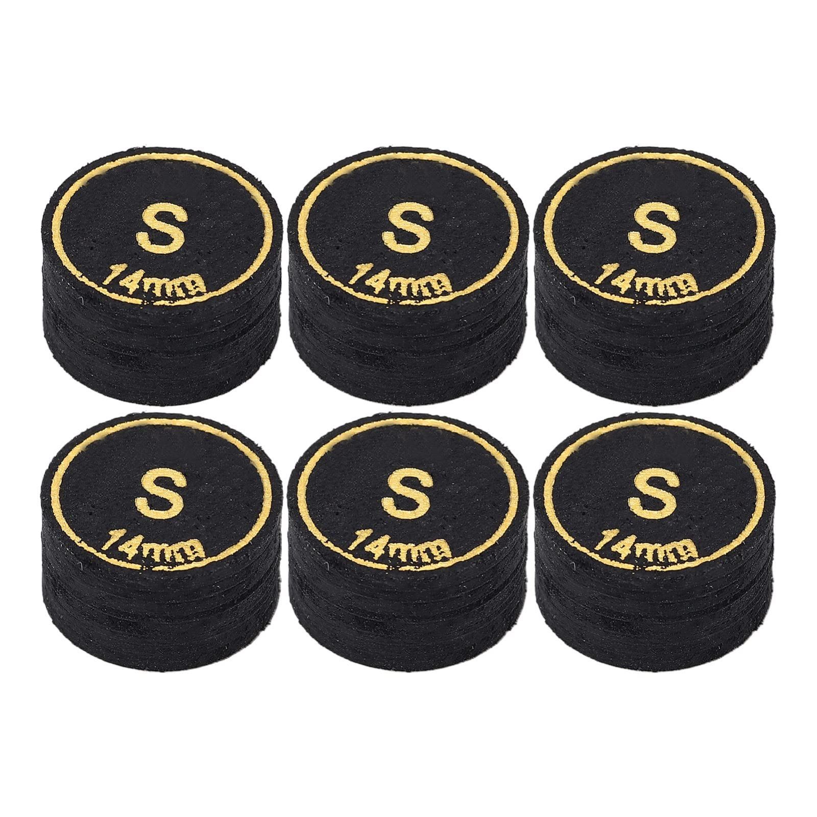 在庫セール】ビリヤード用品 14mm 交換チップ ポリウレタン ブラック 6