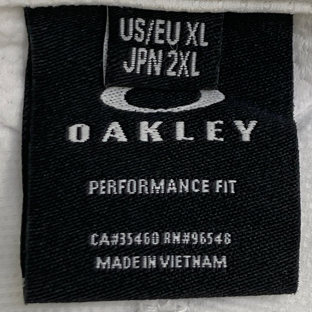 1081 未使用級　XL オークリー　半袖　ゴルフ　シャツ　総柄　ボタンダウン OAKLEY（オークリー） 半袖ポロシャツ カーキ 総柄 ボタンダウン
