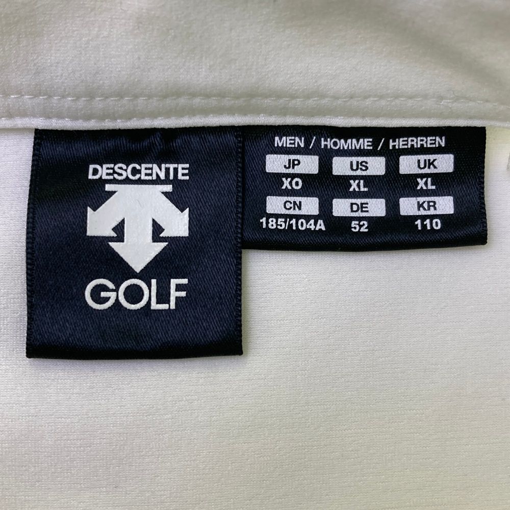 DESCENTE ゴルフシャツ XOサイズ サイズ：XO DESCENTE GOLF デサントゴルフ 半袖ポロシャツ ホワイト系