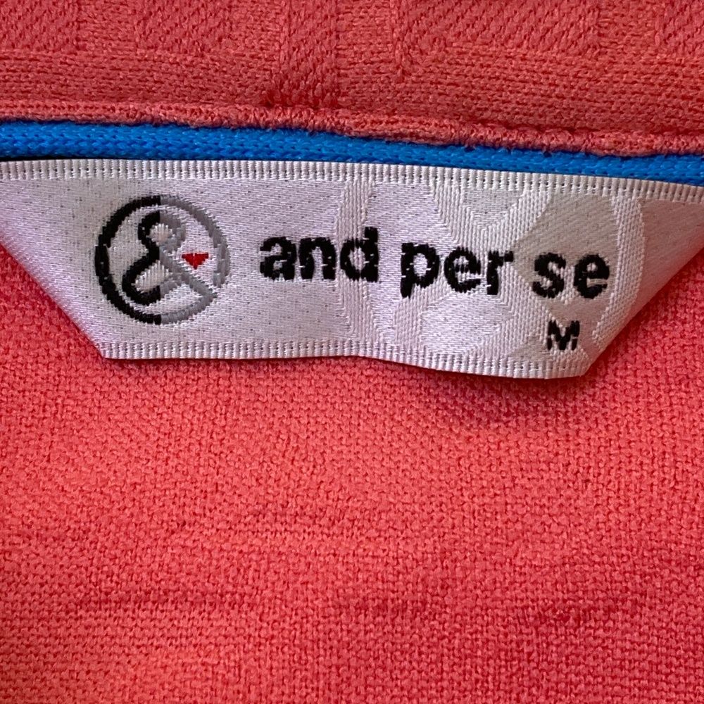 サイズ：M AND PER SE アンパスィ 半袖ポロシャツ ピンク系