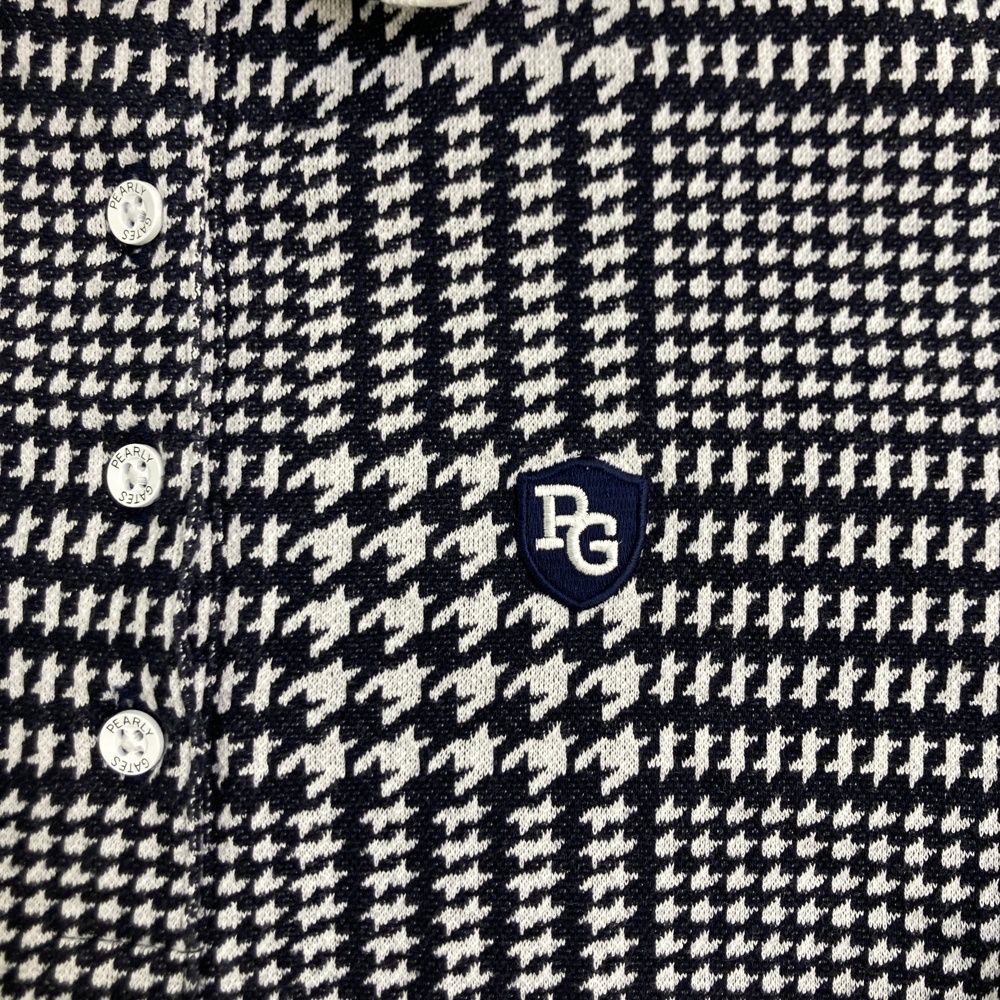 【美品】PEARLY GATES ポロシャツ 千鳥柄 サイズ0 サイズ：0 PEARLY GATES パーリーゲイツ 半袖ポロシャツ 千鳥柄