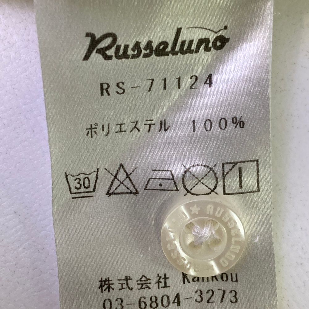 サイズ：5 RUSSELUNO ラッセルノ 半袖ポロシャツ 総柄 ホワイト系