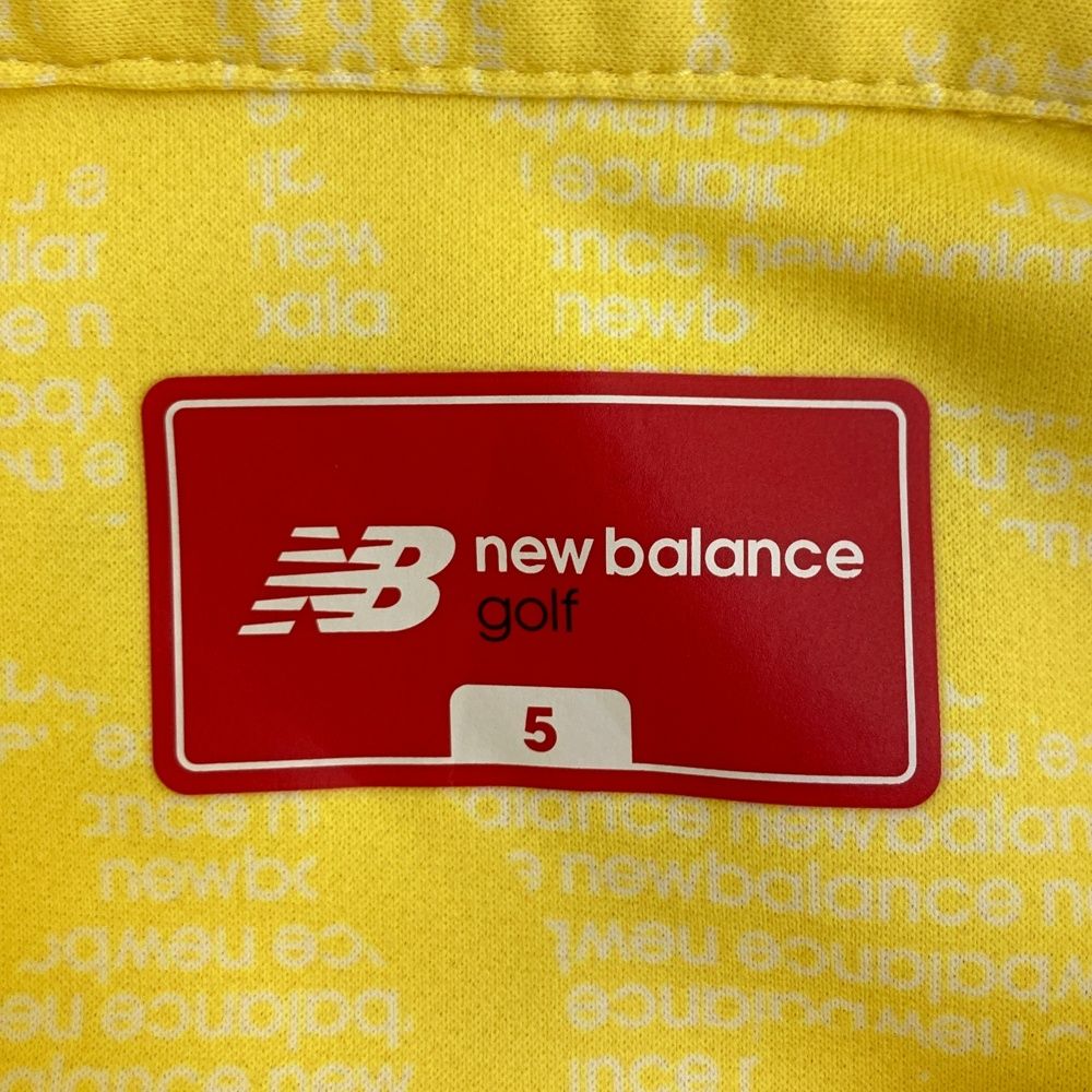 サイズ：5 NEW BALANCE GOLF ニューバランス 半袖ポロシャツ ロゴ総柄