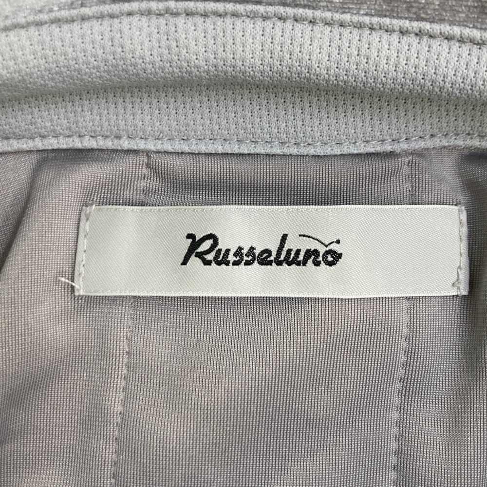 サイズ：6 RUSSELUNO ラッセルノ 半袖ポロシャツ ボタンダウン ベロア