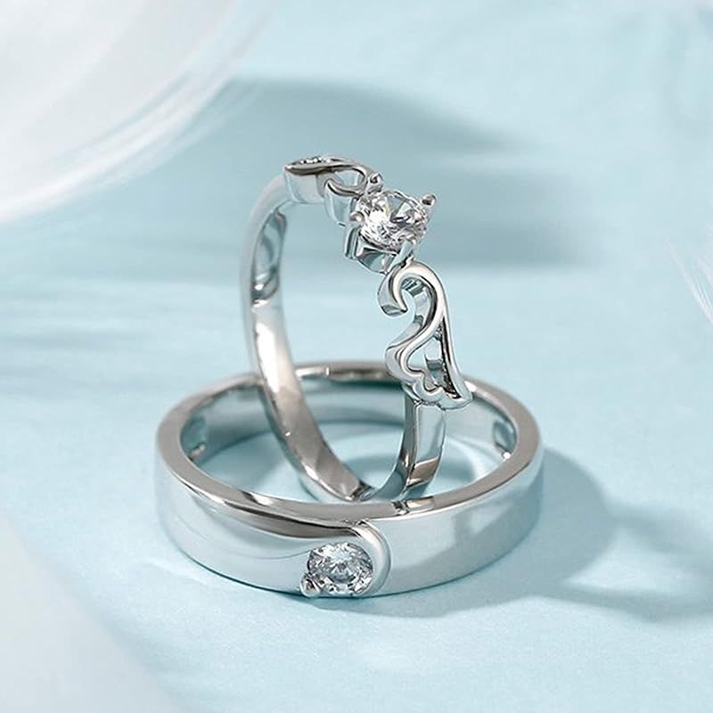 新品】 [Jeulia] ペアリング メンズリング レディースリング 人気