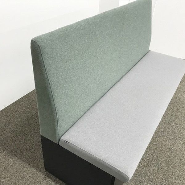  オカムラ 応接用ソファ ハイバック ブレスタ W1600 グリーン グレー 洗濯可能カバー 2人掛け 3人掛けソファ ソファ ソファベッド