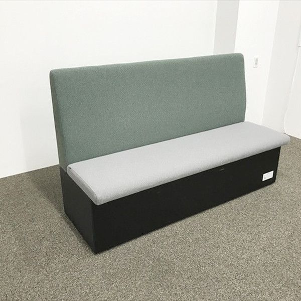 オカムラ 応接用ソファ ハイバック ブレスタ W1600 グリーン グレー