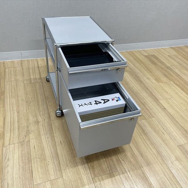 USMハラー インサイドワゴン 2段 デスクワゴン ユーエスエム マット