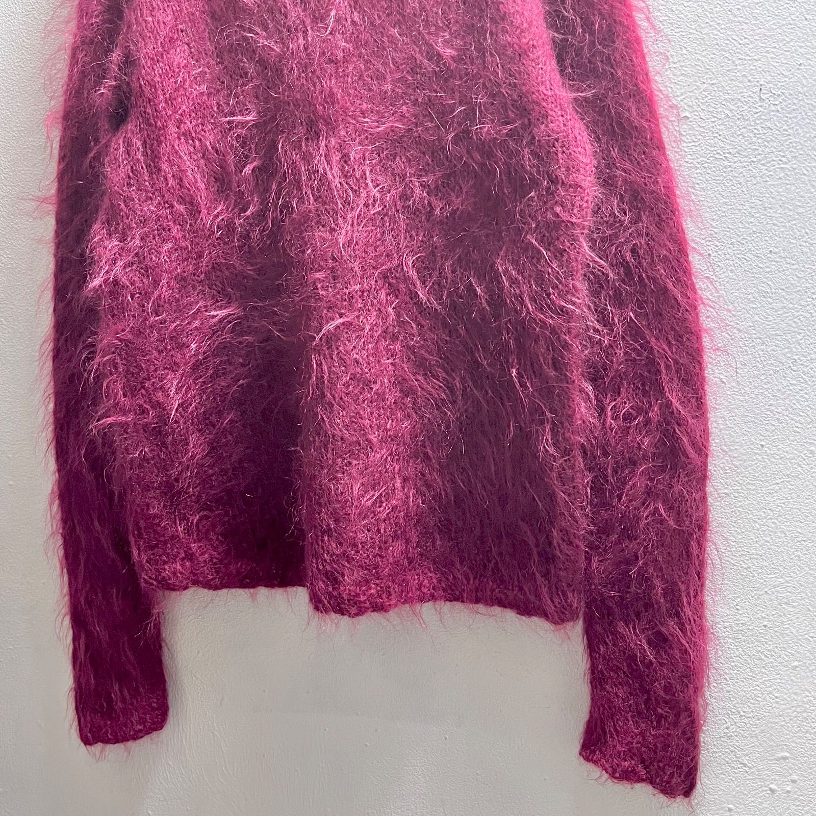 ヴィンテージ　ユーロ古着　モヘアニットシャギー　ピンク　薄手　デザイナーズ レディース 古着 60s Cuddle Knit 無地 ソリッド モヘア ウール ニット