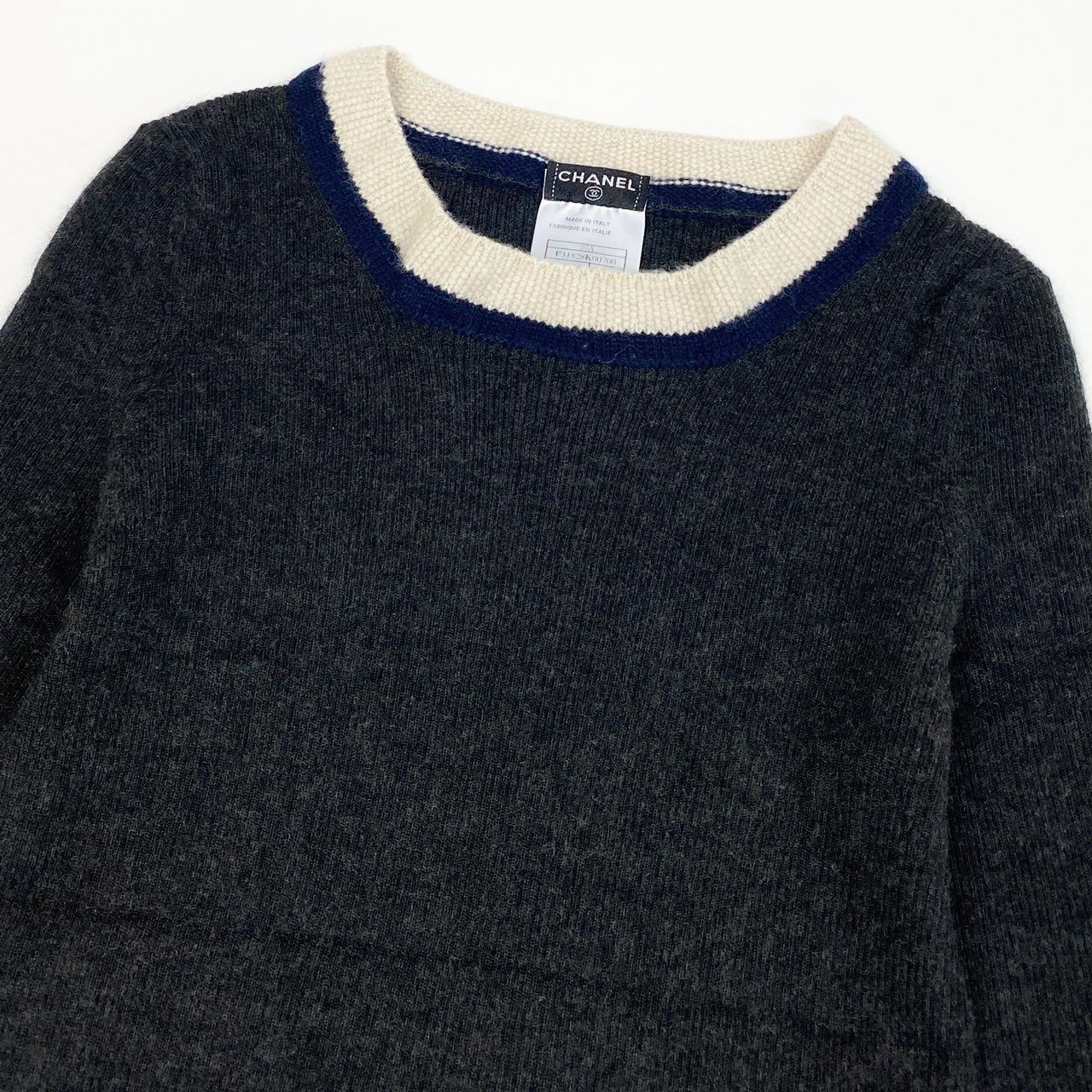 10a13 CHANEL シャネル クルーネック ニットセーター リブニット 長袖