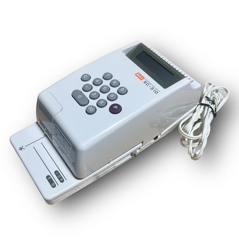 マックス 電子チェックライタ/8桁 EC-310(未使用品) MAX 電子チェックライタ EC-310 動作確認済 印字テスト済 美品 取扱