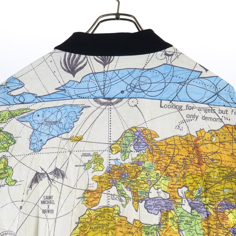 SAINT MICHAEL x DR.WOO ペーパージャケット SAINT MICHAEL (セントマイケル) DR.WOO DW BJ PAPER JKT WORLD MAP