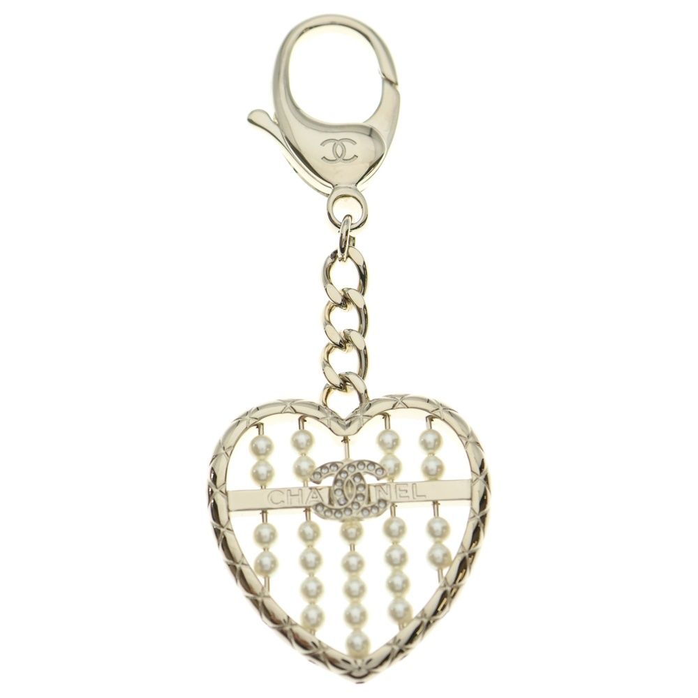 CHANEL (シャネル) ココマーク ハートバッグチャーム キーホルダー GP
