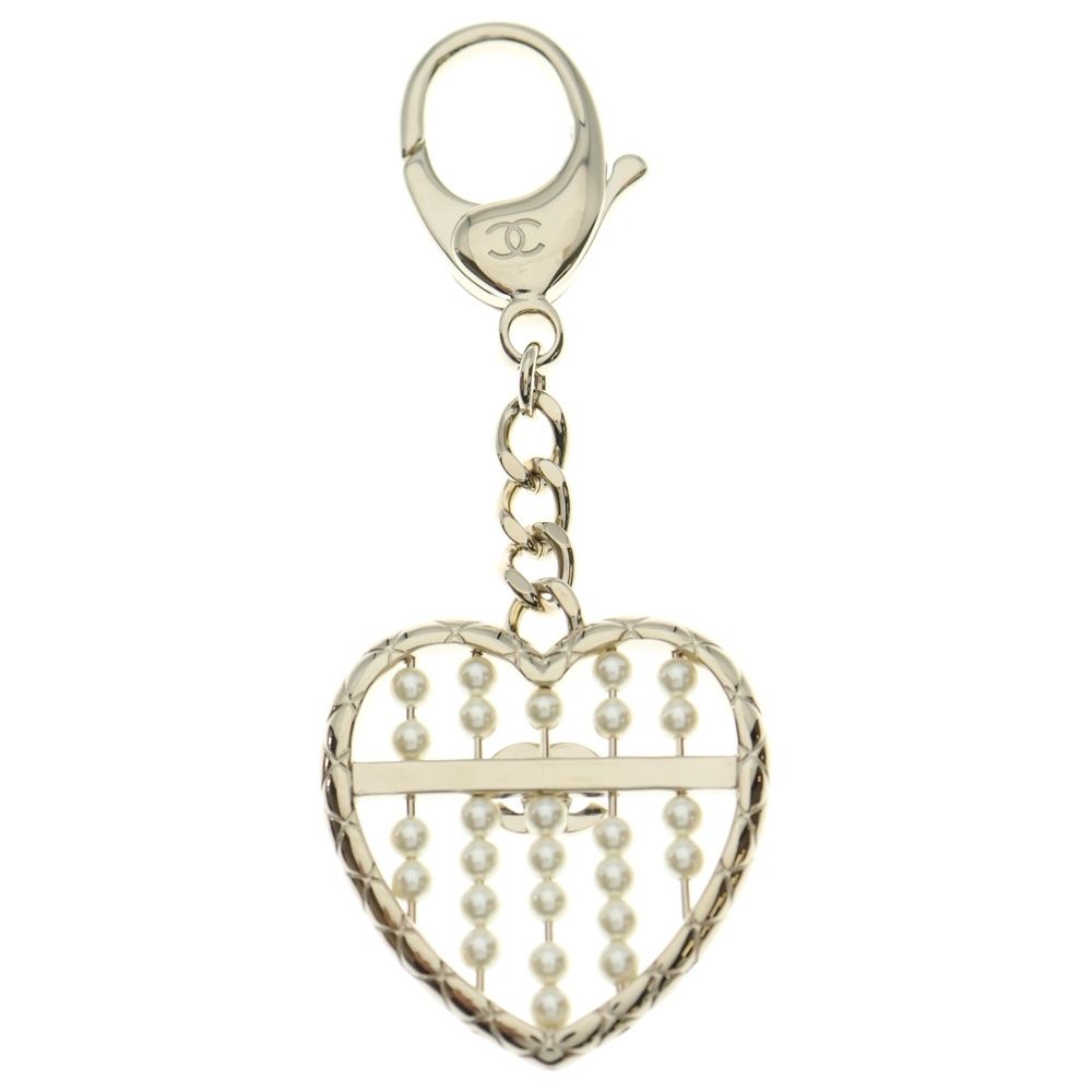 CHANEL (シャネル) ココマーク ハートバッグチャーム キーホルダー GP