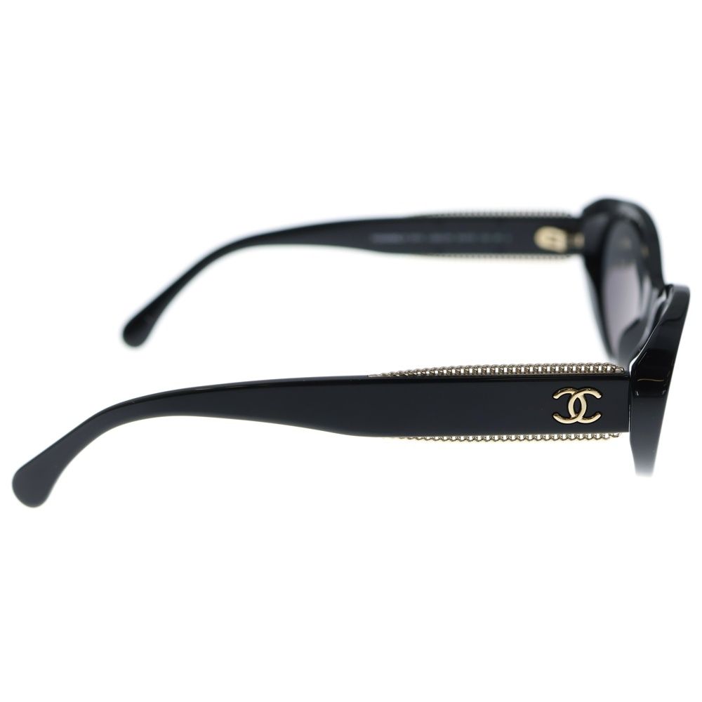 CHANEL (シャネル) ココマーク オーバルシェイプ ブラック サングラス