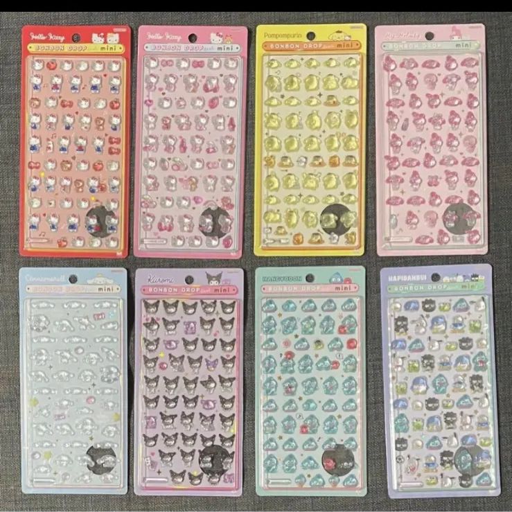 サンスター文具 サンリオ ボンボンドロップシール mini 8種 Sanrio コンプセット コンプリート