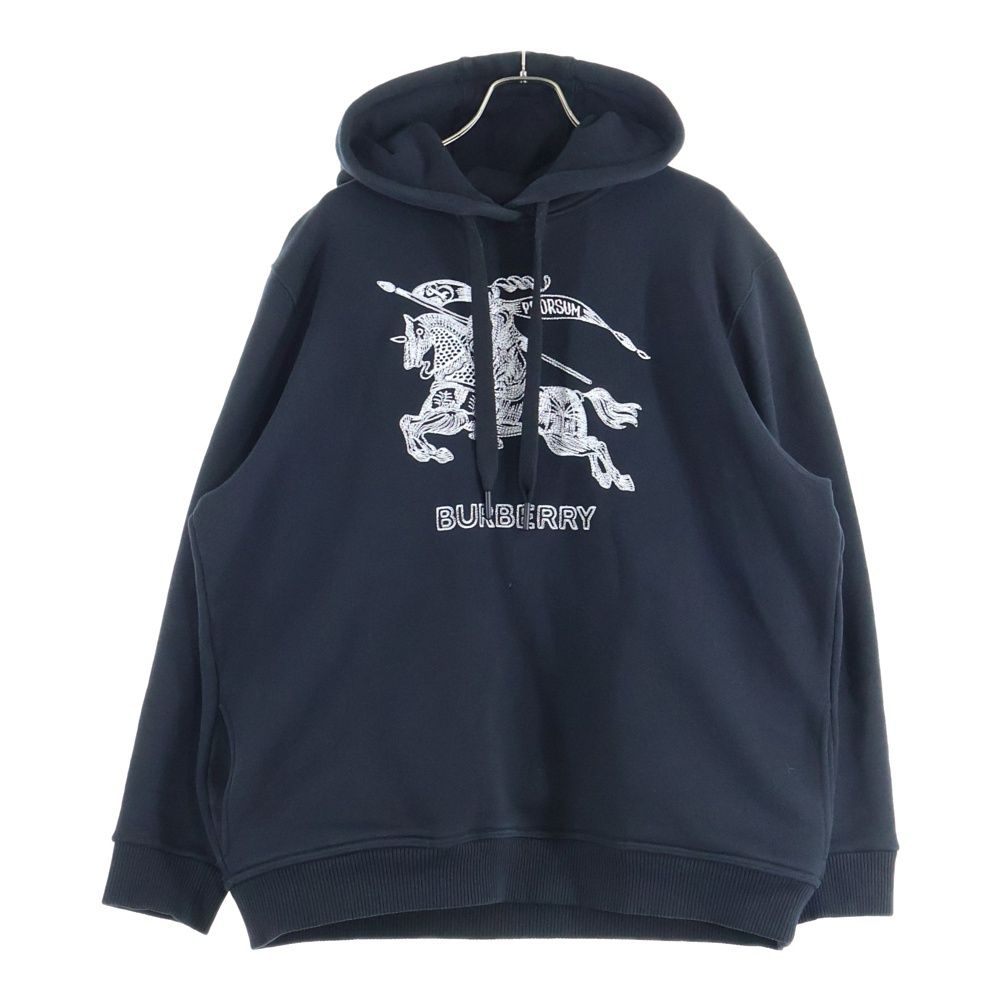 BURBERRY バーバリー 23AW DRAKE ドレイク ロゴ刺繍 プルオーバースウェットパーカー フーディー ブラック 8072776 BURBERRY (バーバリー) 23AW DRAKE ドレイク ロゴ刺繍 プルオーバー