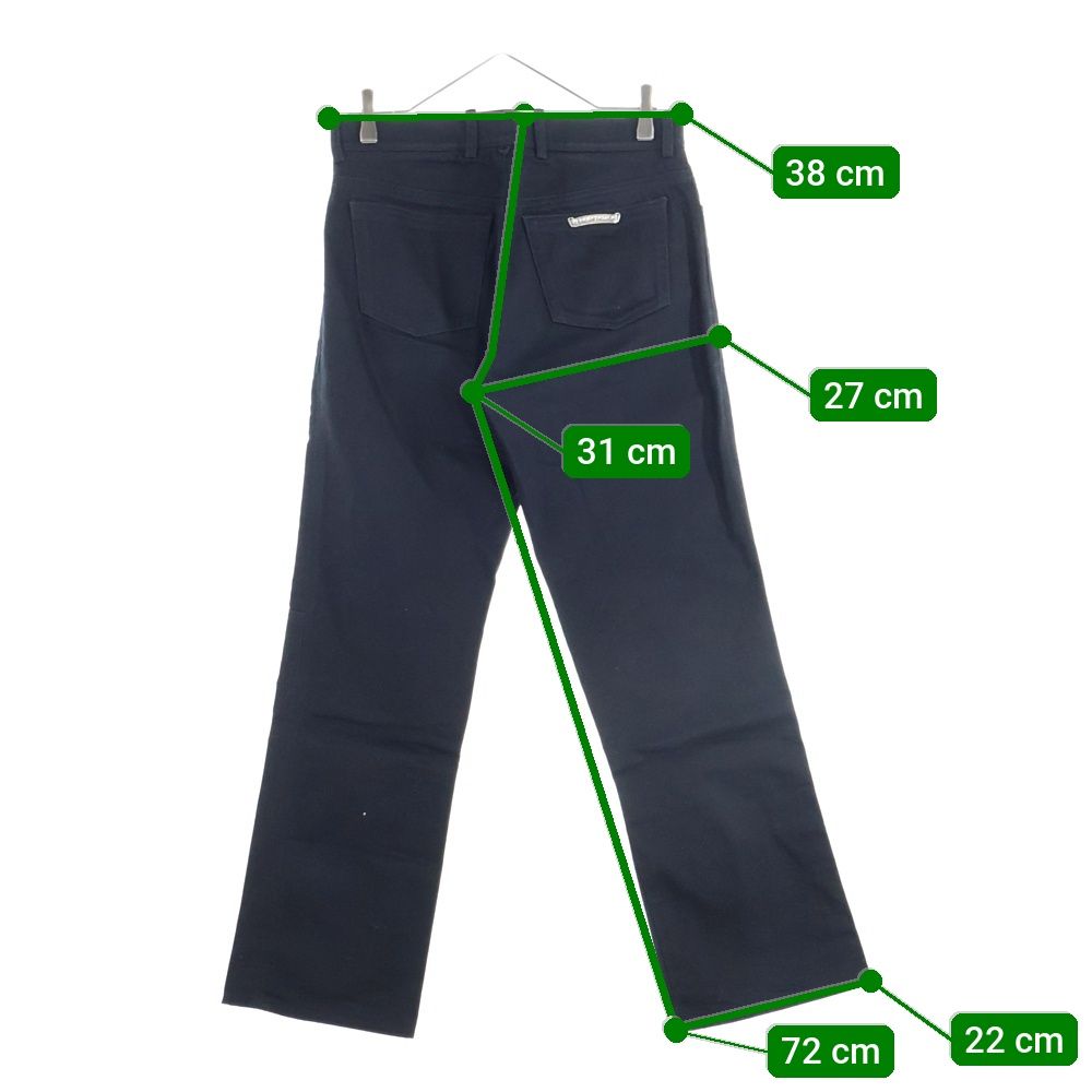 CHROME HEARTS (クロムハーツ) OLD FLEURKNEE DNM PANTS オールド