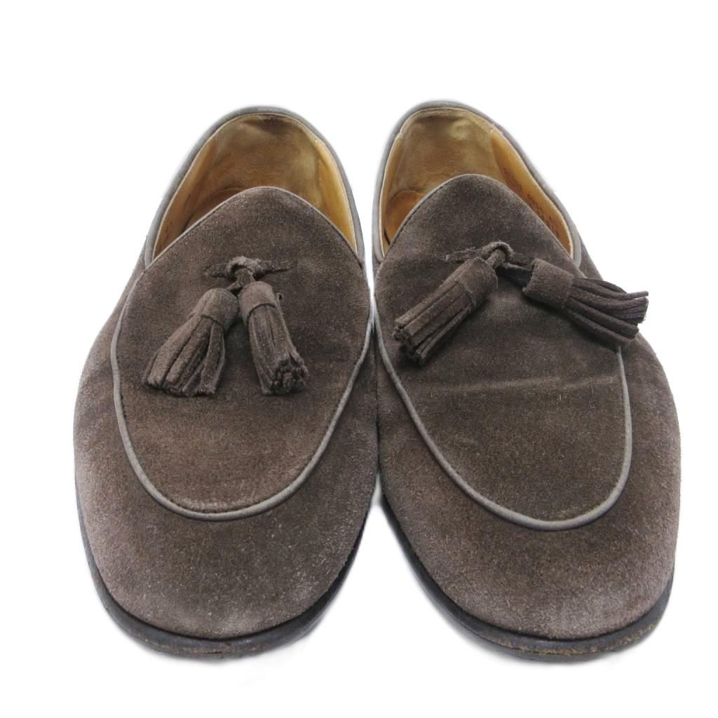 バーウィック Berwick タッセルローファー スエード レザー 革靴 41 約