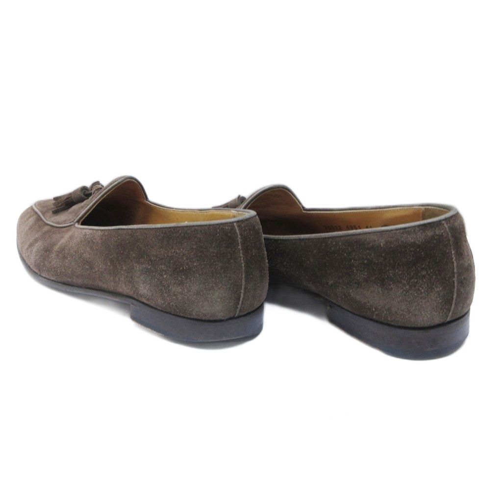 バーウィック Berwick タッセルローファー スエード レザー 革靴 41 約