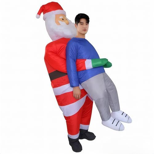 MiniAya コスチューム ツリー コスプレ 衣装 面白い インフレータブル 可愛い サンタ衣装 仮装 大人用 着ぐるみ 送風機付き 膨張式 忘年会 イベント クリス 95980 f 04