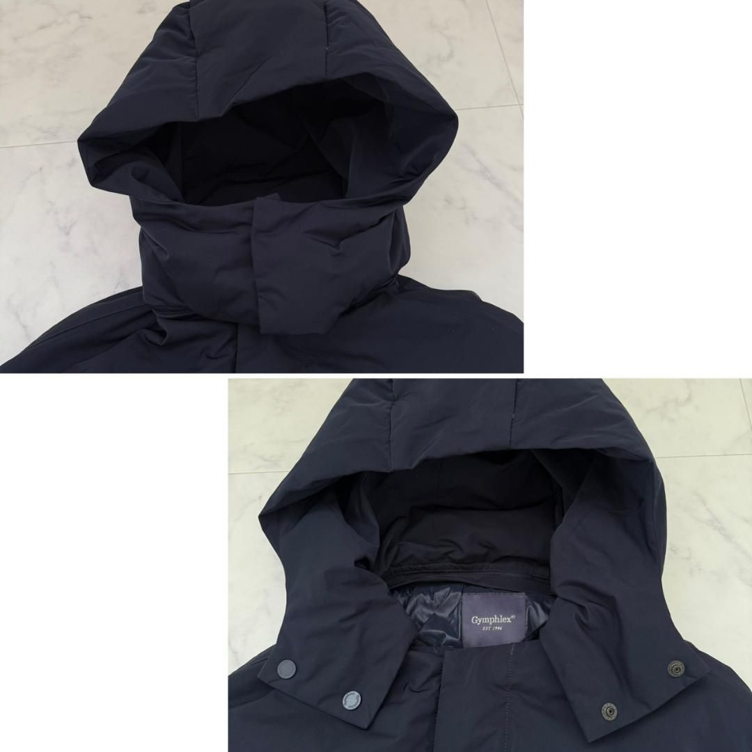 Gymphlex 2WAY ダウンジャケット ロング フードネイビー 14 - メルカリ