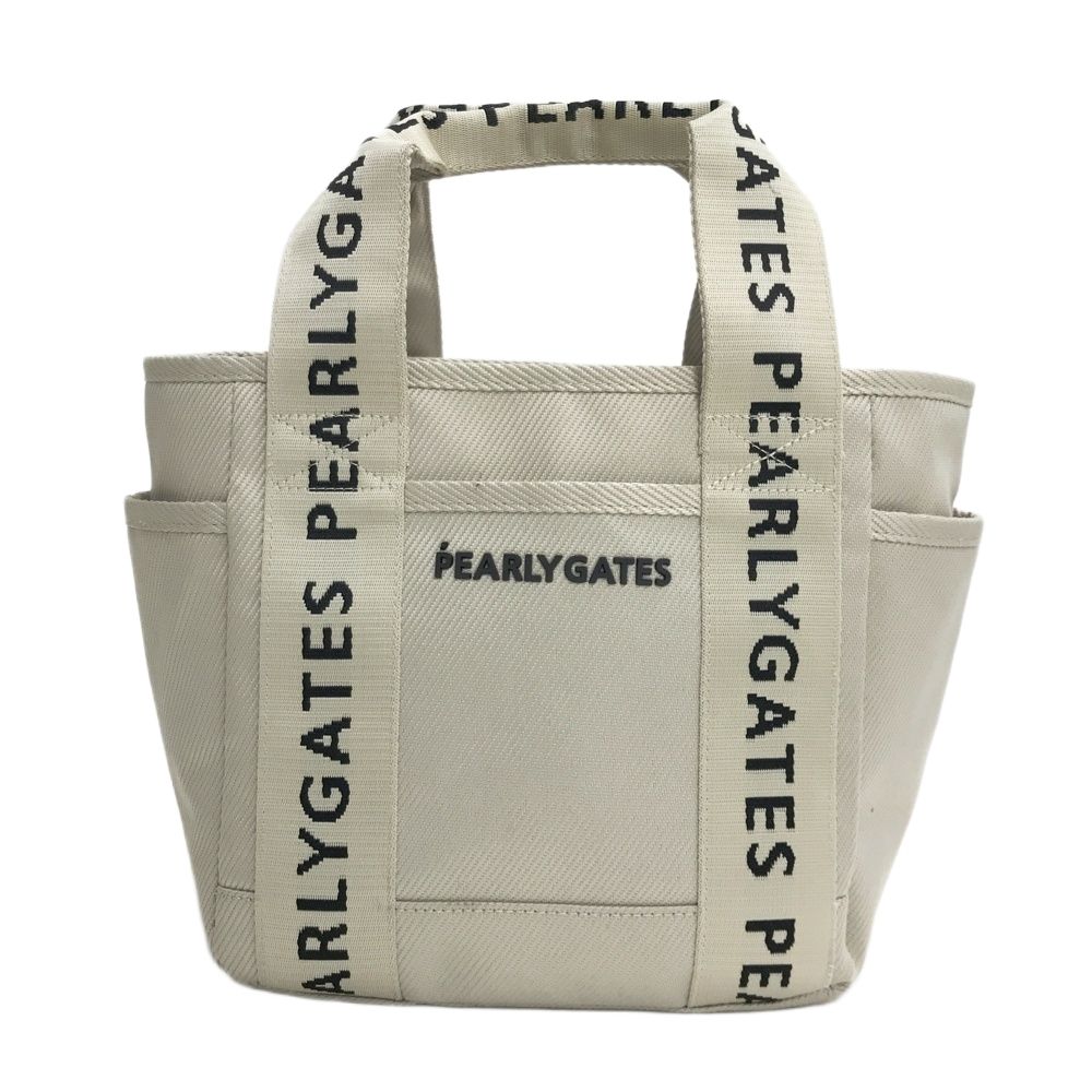 PEARLY GATES パーリーゲイツ ボトルホルダ―付 カートバッグ ロゴ ベージュ系 FR 240101596196 ゴルフウェア ストスト